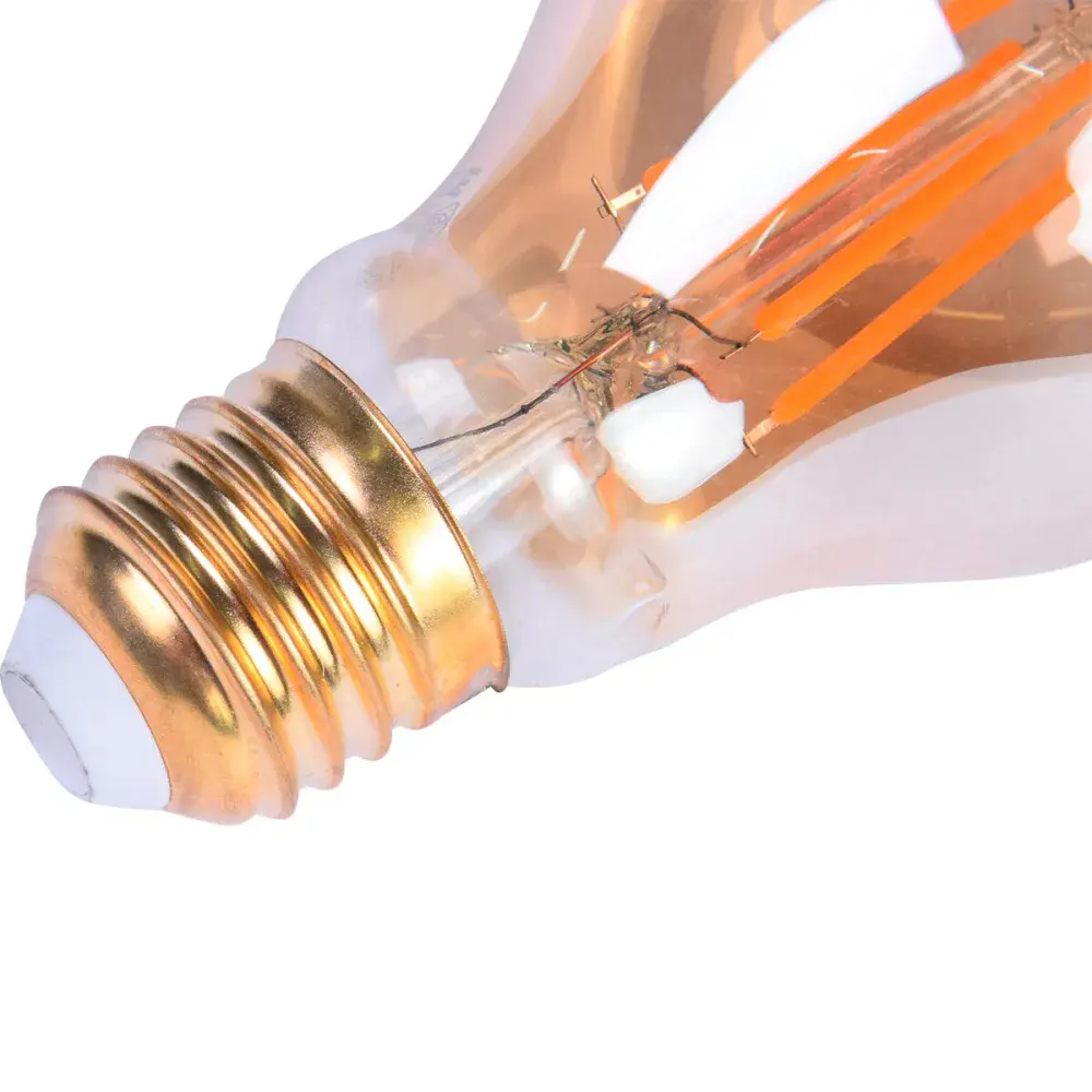 Lâmpada de led filamento vintage âmbar A60 E27 4W biv Liege — fotografia 4