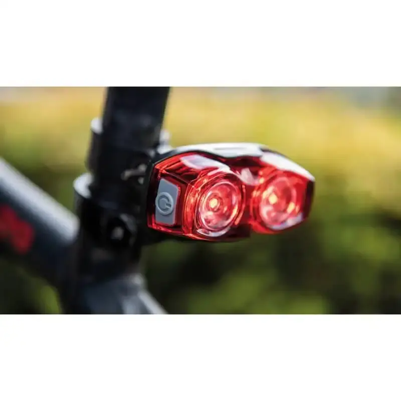 Lanterna LED Recarregável p/ Bicicleta Carregador USB + Sinalizador Traseiro TRAMONTINA — fotografia 6