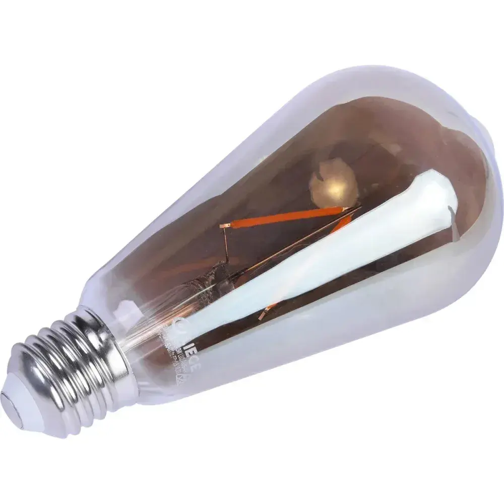 Lâmpada led filamento vintage fumê ST64 bivolt Liege — fotografia 9