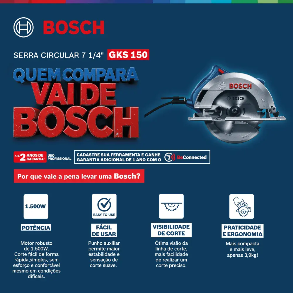 Serra circular gsk 150 7.1/4 1500W 127V Bosch — fotografia 10