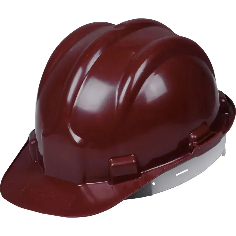Capacete de segurança com carneira e aba frontal marrom Worker — fotografia 6