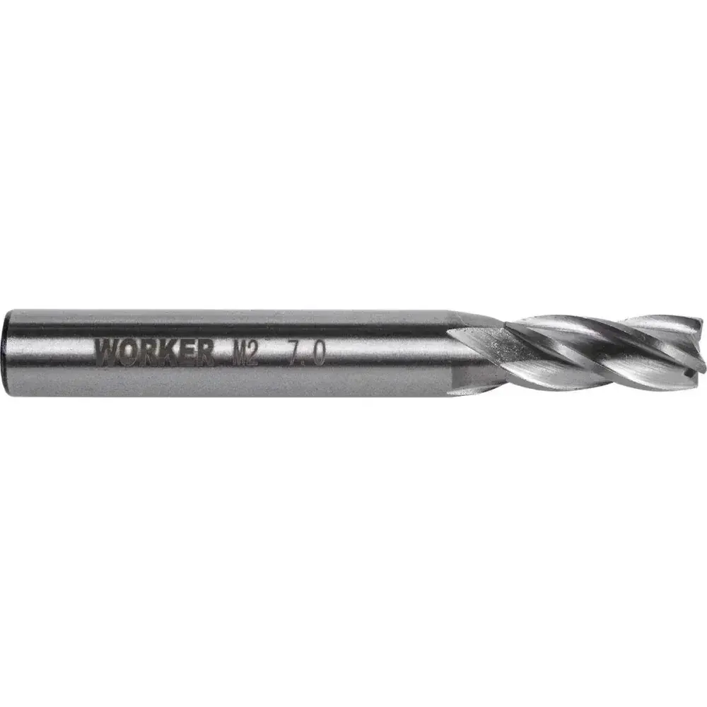 Fresa de topo reto aço rápido 7MM haste 8MM Worker — fotografia 7