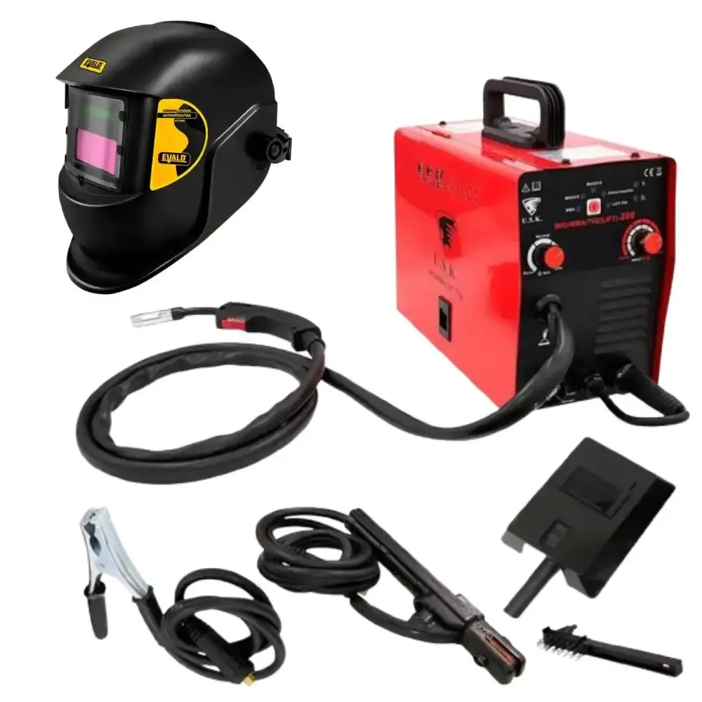 Máquina de solda LIFT-200 220V USK com máscara de solda automática fixa EVF1020/852 evald 220 V