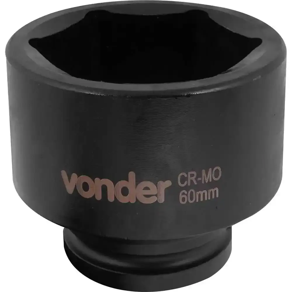Soquete Sextavado Impacto Encaixe 3/4 polegada 60MM Cromado VONDER — fotografia 4