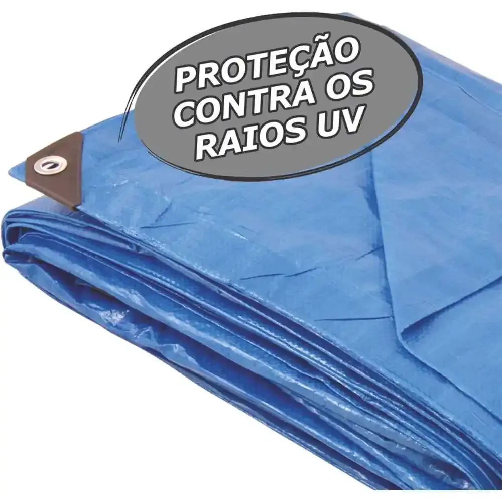 Lona Reforçada de Polietileno Azul 9m x 4m VONDER — fotografia 4
