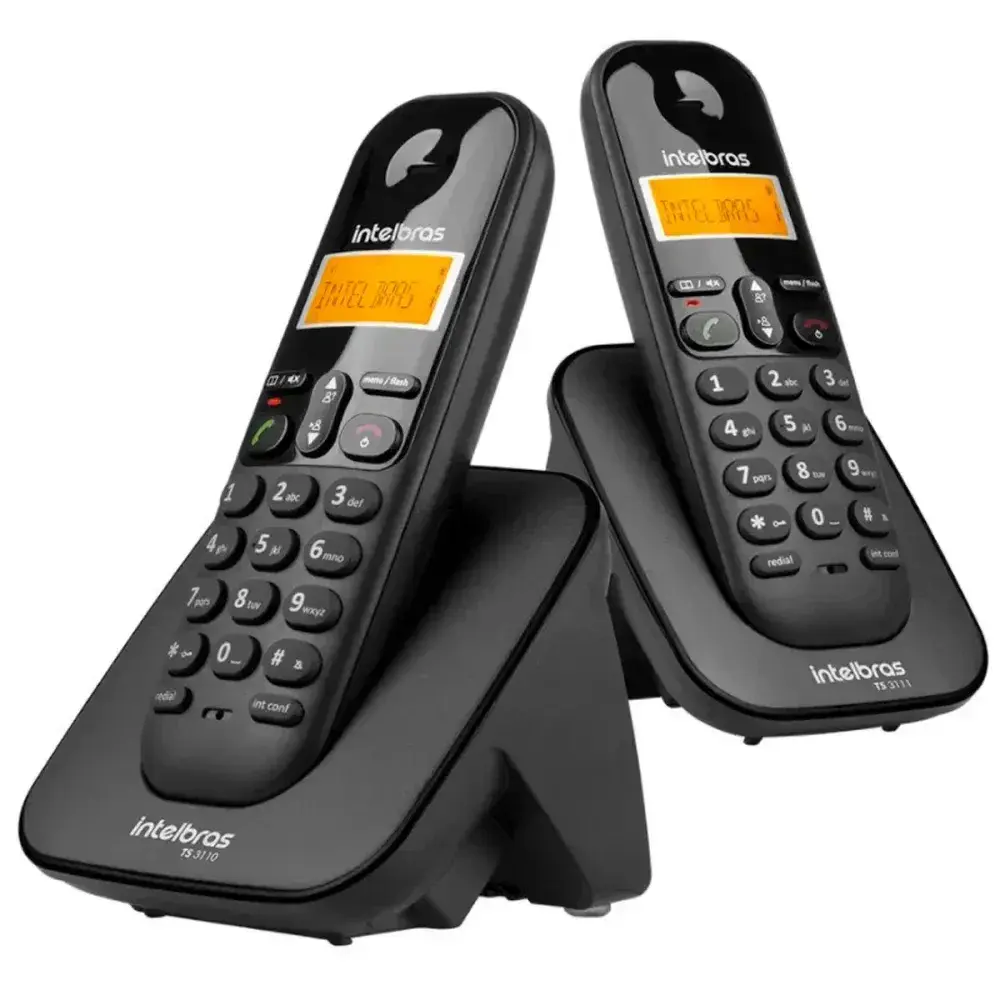 Telefone sem fio id Intelbras ramal TS3112 preto — fotografia 3