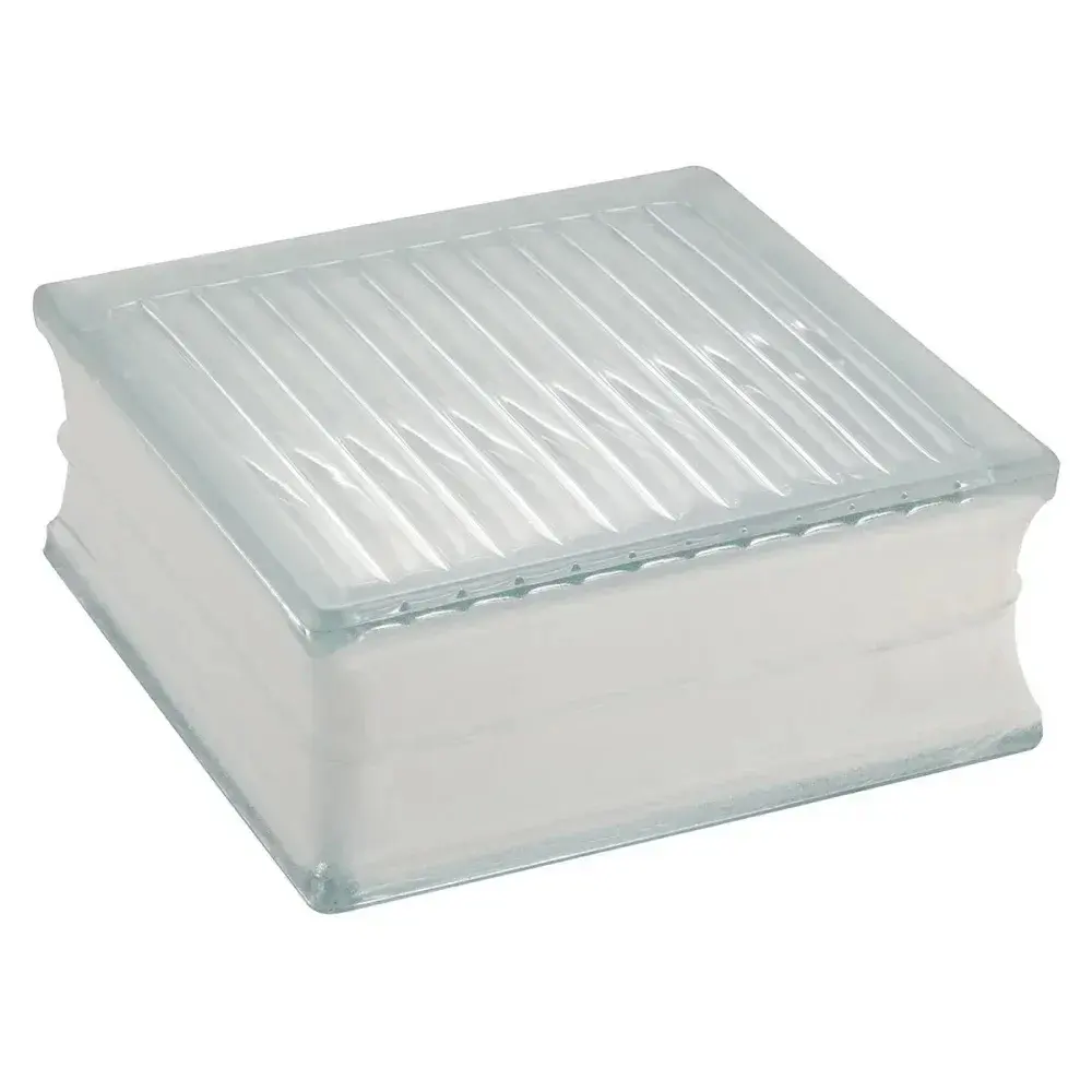 Tijolo de vidro linelite transparente 19X8CM 6 peç Liege — fotografia de referência