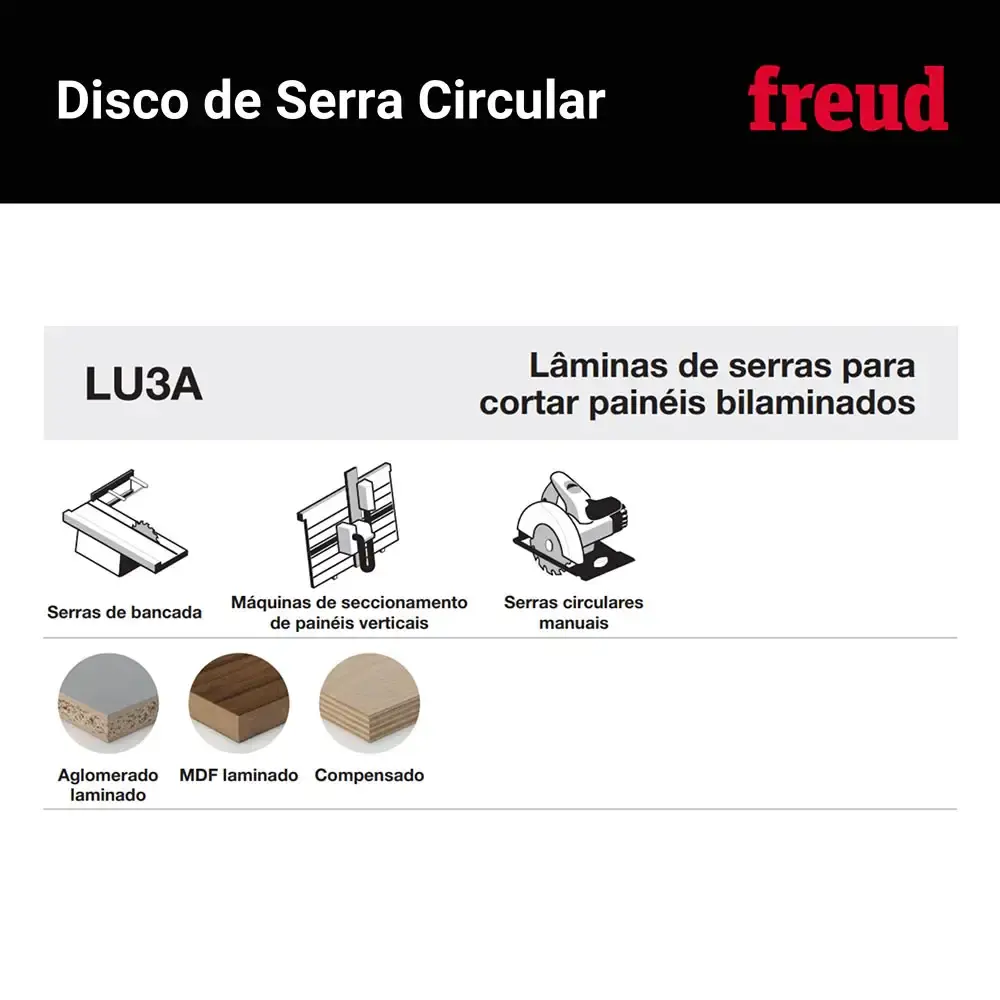 Disco serra circular 10 POL 250 MM 80D para MDF LU3A 0200 Freud — fotografia 4