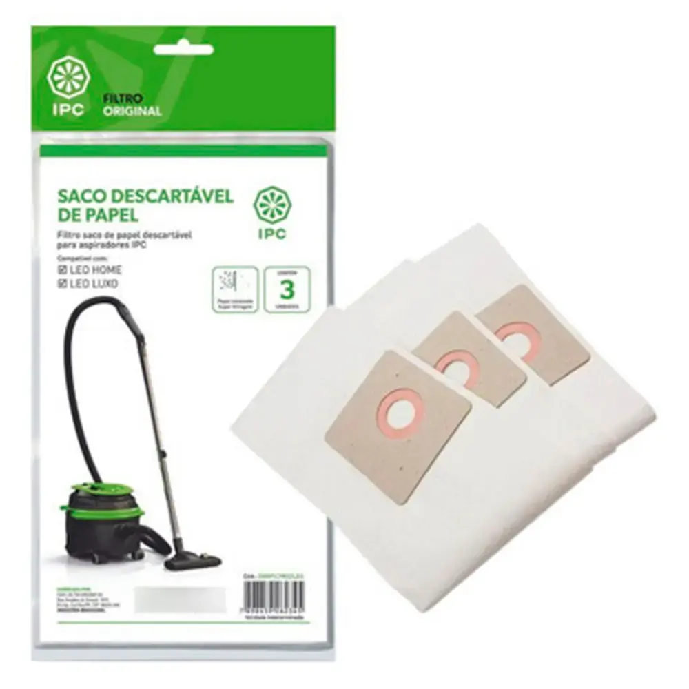 Filtro descartável sbnfiltroleo para aspirador LEO kit 3 peças IPC