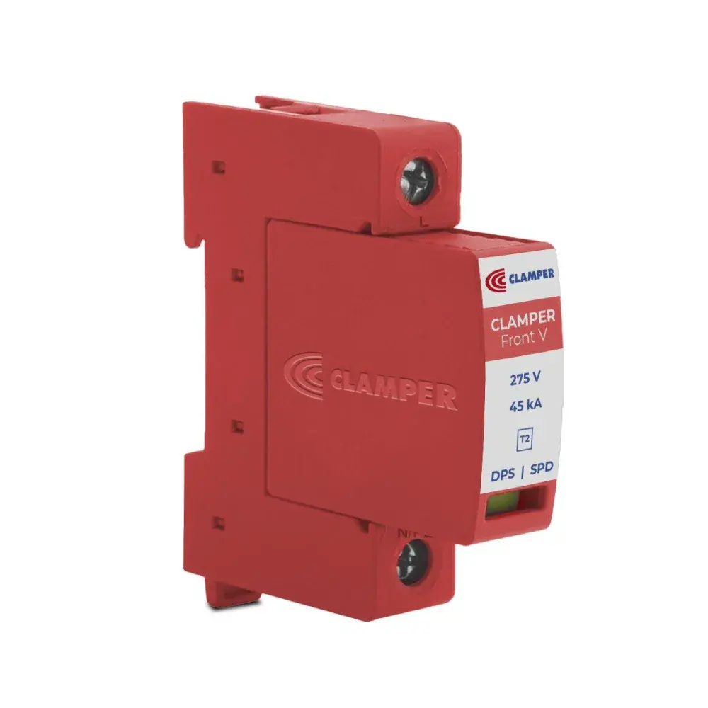 Protetor de surto dps 20KA 275V classe 2 front Clamper