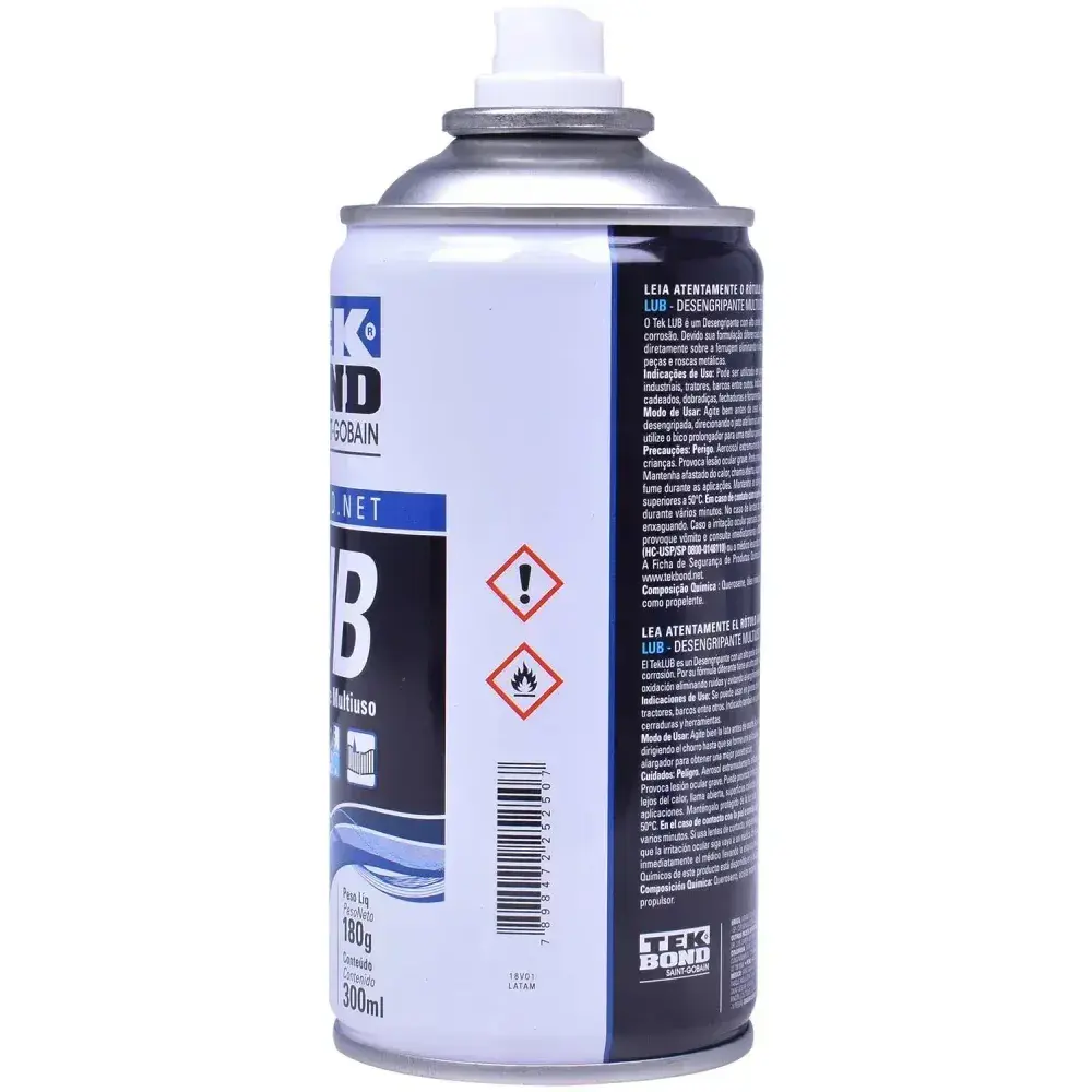 Óleo lubrificante e desengripante 300ML Tekbond — fotografia 8