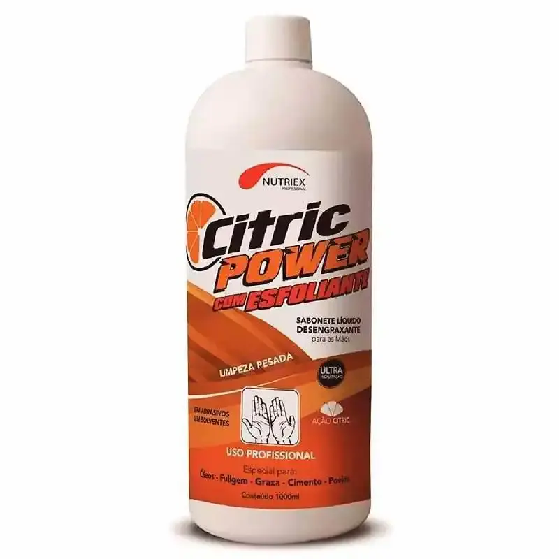 Sabonete líquido desengraxante citric power esfoliante 1 litro Nutriex