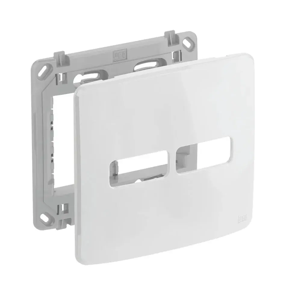Conjunto placa e suporte 4X4 2P branco da WEG — fotografia 2