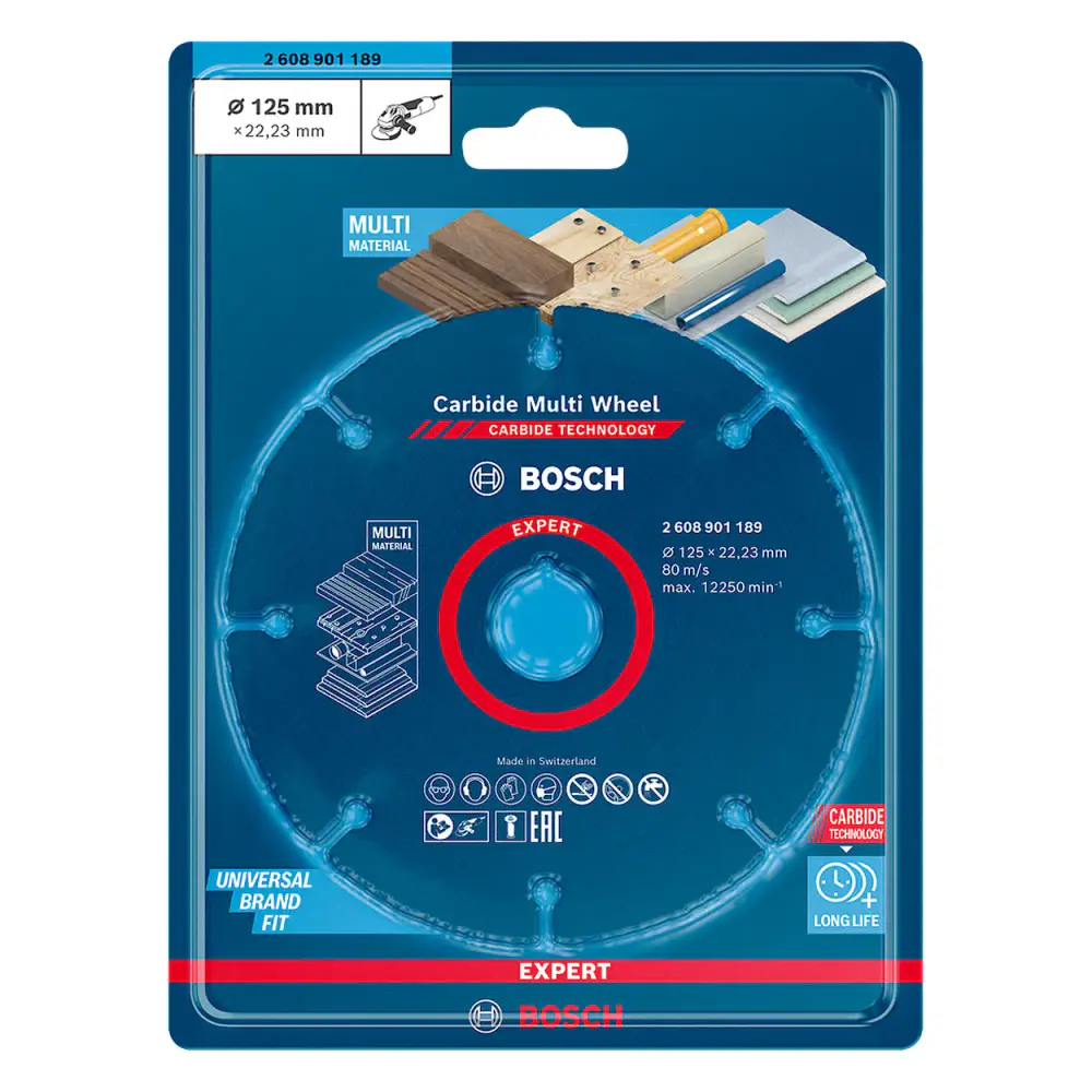 Disco de corte Bosch EXPERT Carbide Multi Wheel 125 mm, 22,23 mm