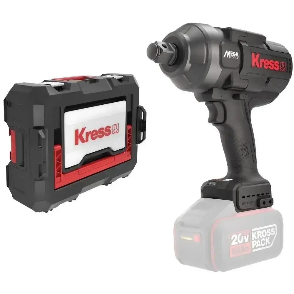 Chave de impacto 3/4 POL com carregador e bateria 20V 4AH Kress — fotografia 3