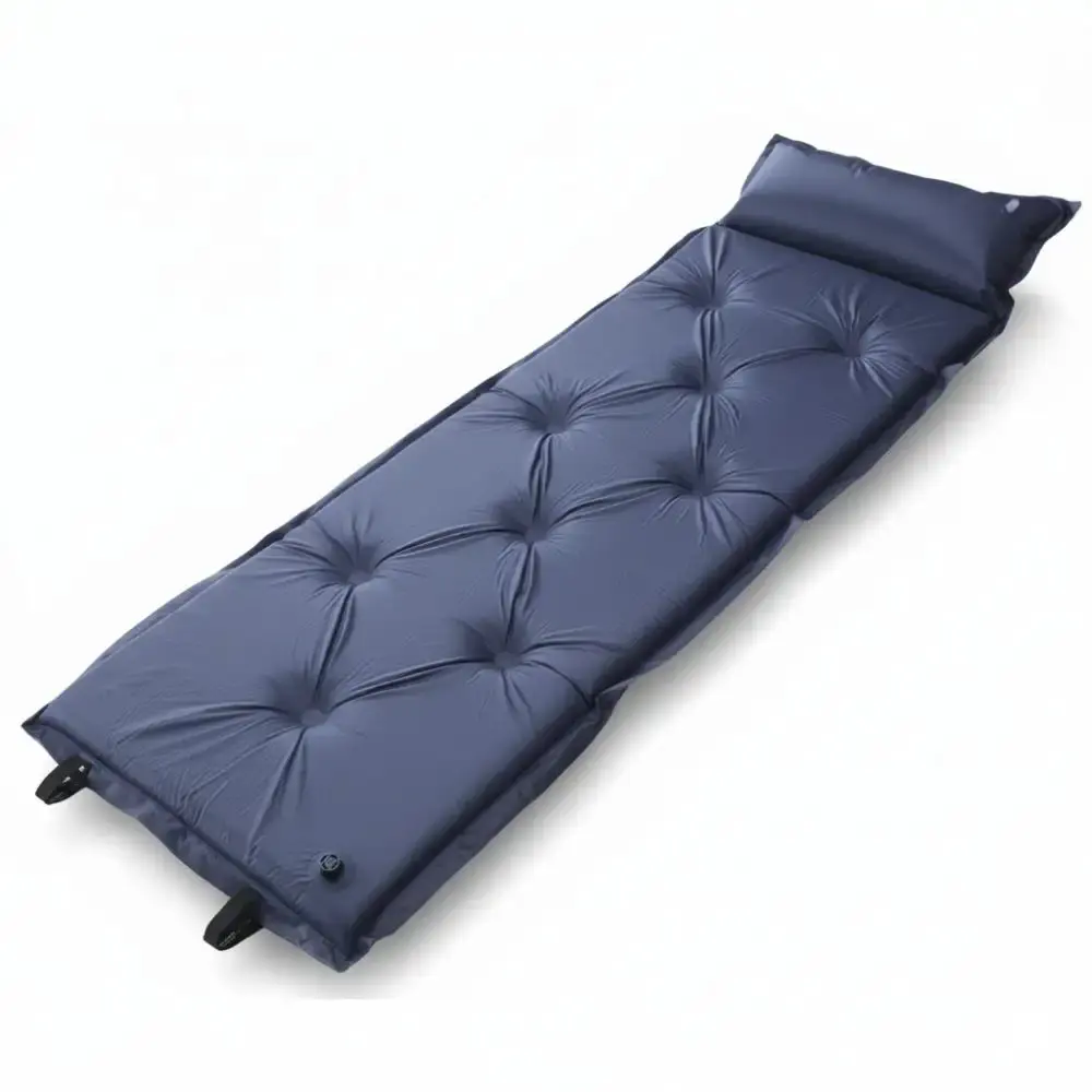 Colchonete Trekking Azul 183x57x2,5 cm Autoinflável com Travesseiro Inflável ZELT
