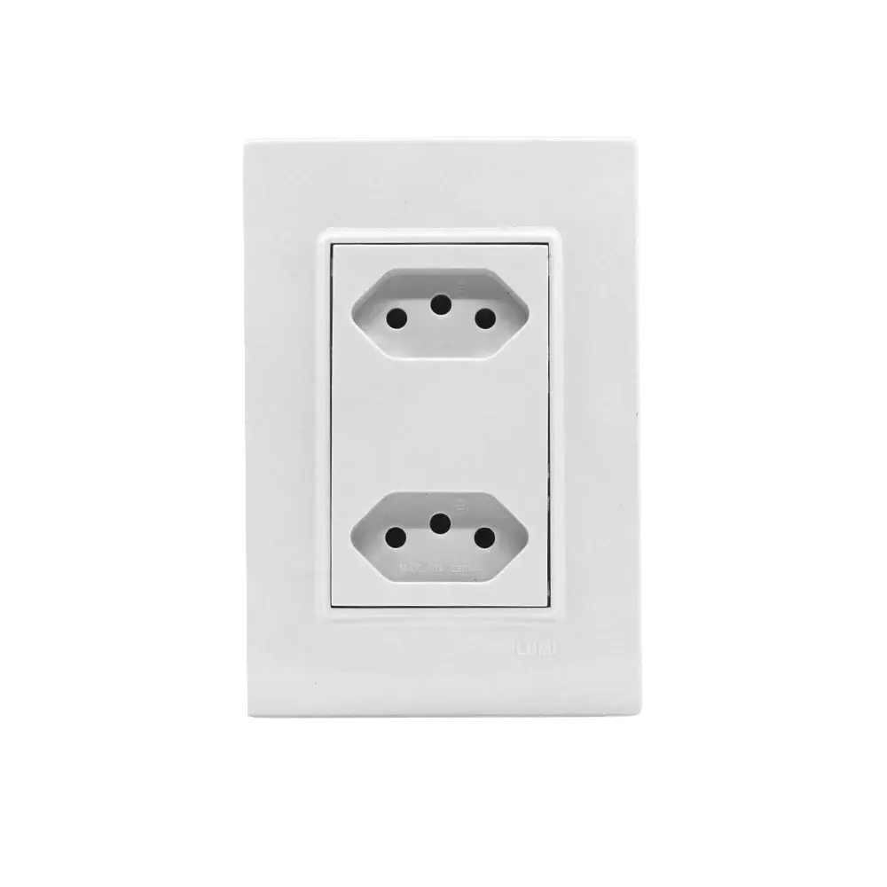 Tomada dupla 10A 250V vivaz Ilumi