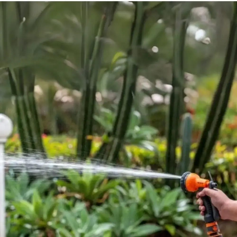 Mangueira de jardim espiral 15 metros com hidropistola 8 funções Merax — fotografia 6