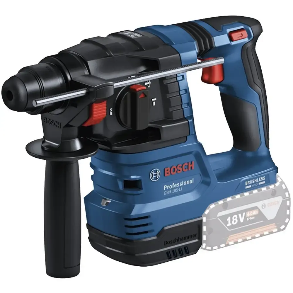 Martelete rompedor plus a bateria 18V 2,3 KG GBH 185-LI brushless sem bateria e carregador Bosch — fotografia de referência