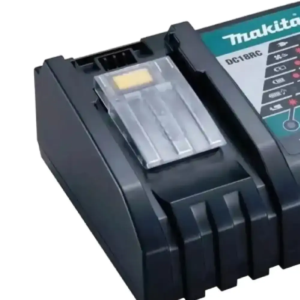 Carregador de bateria 14.4V à 18V li-ion DC18RC bivolt 110/220V Makita — fotografia 4