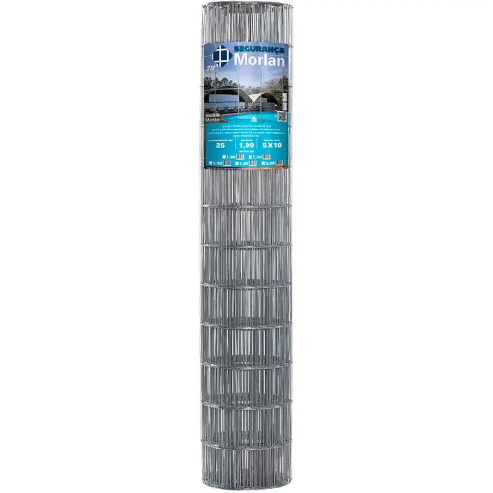 Tela soldada 25M 5X10 fio 1,90X1,8M Morlan