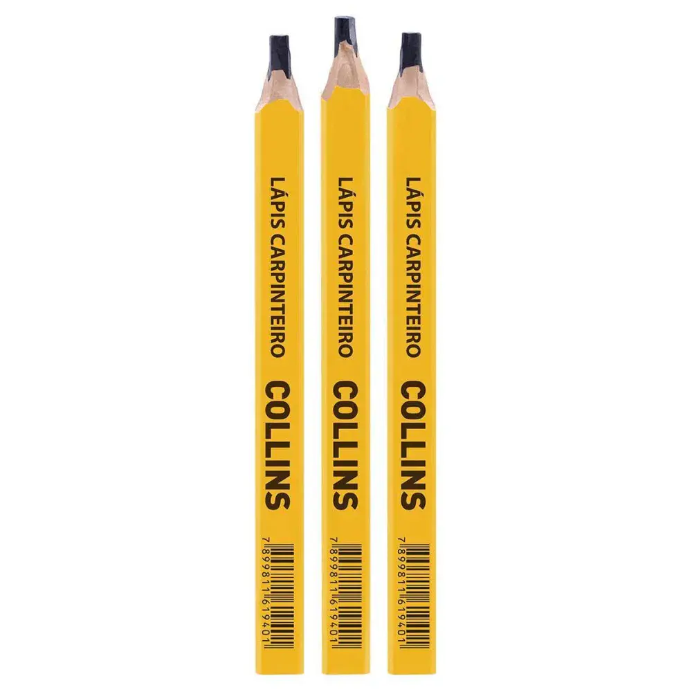 Lápis carpinteiro profissional amarelo Collins — fotografia de referência