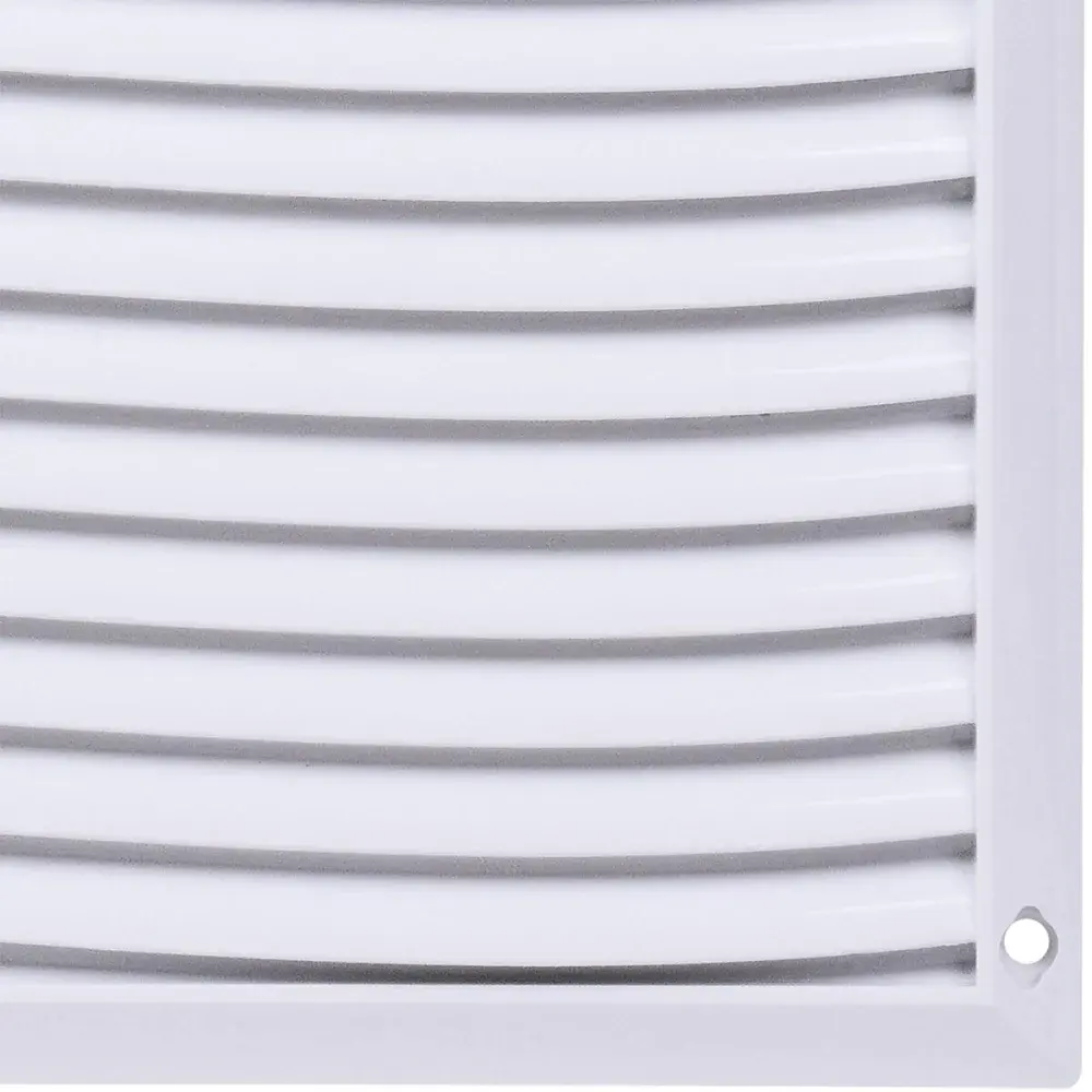 Grelha de ventilação quadrada sem tela 25X25CM branca Liege — fotografia 4