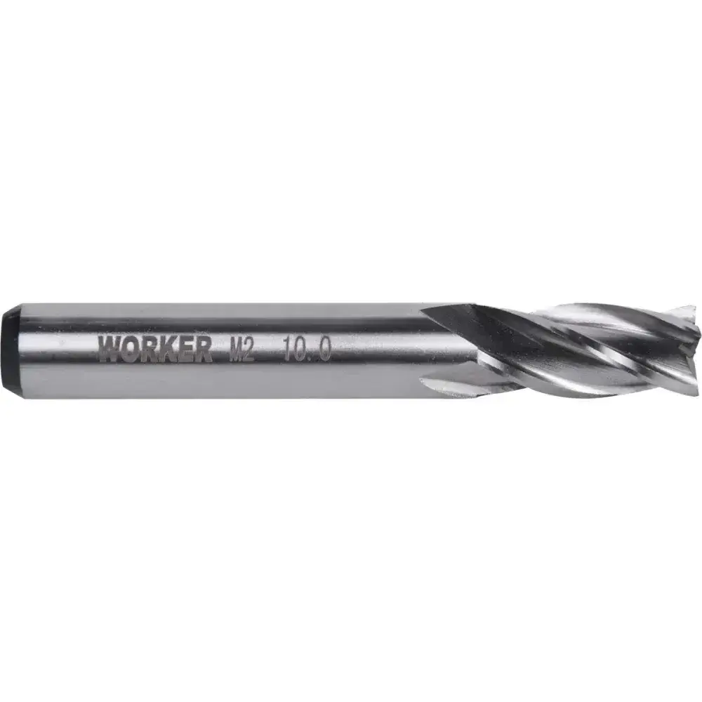 Fresa de topo reto aço rápido 10MM haste 10MM Worker — fotografia 7