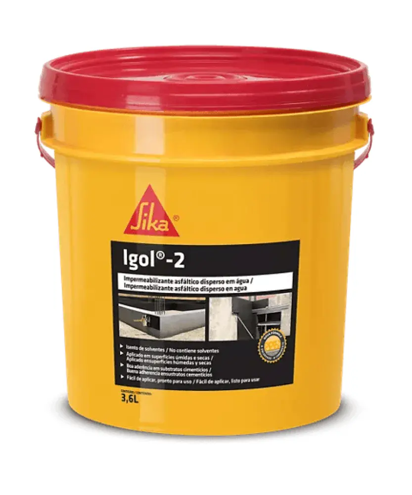 IGOL-2 impermeabilizante asfáltico preto 3,6L Sika
