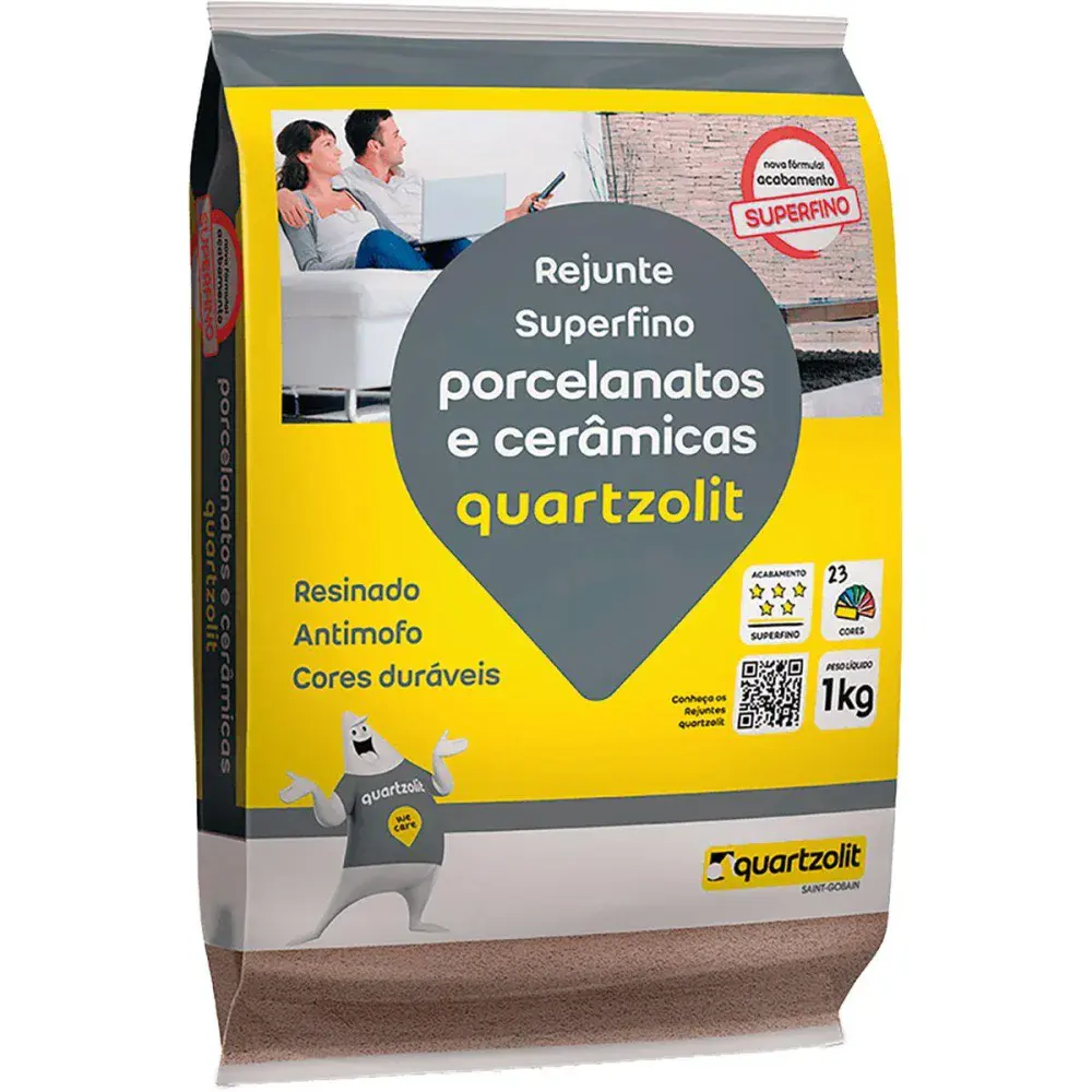 Rejunte para porcelanatos e cerâmicas branco 5KG da Quartzolit