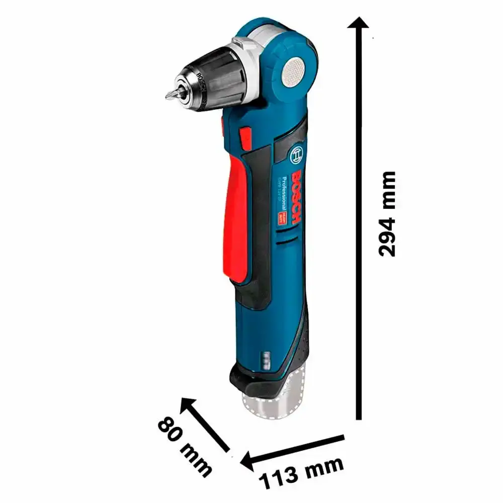Parafusadeira furadeira angular 12V GWB 12V-10 com maleta, sem bateria Bosch — fotografia 4