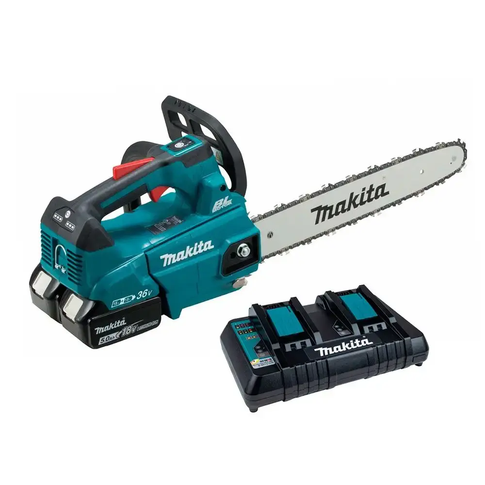 Motosserra à bateria 36V 5AH e carregador duplo DUC306PT2 Makita — fotografia de referência