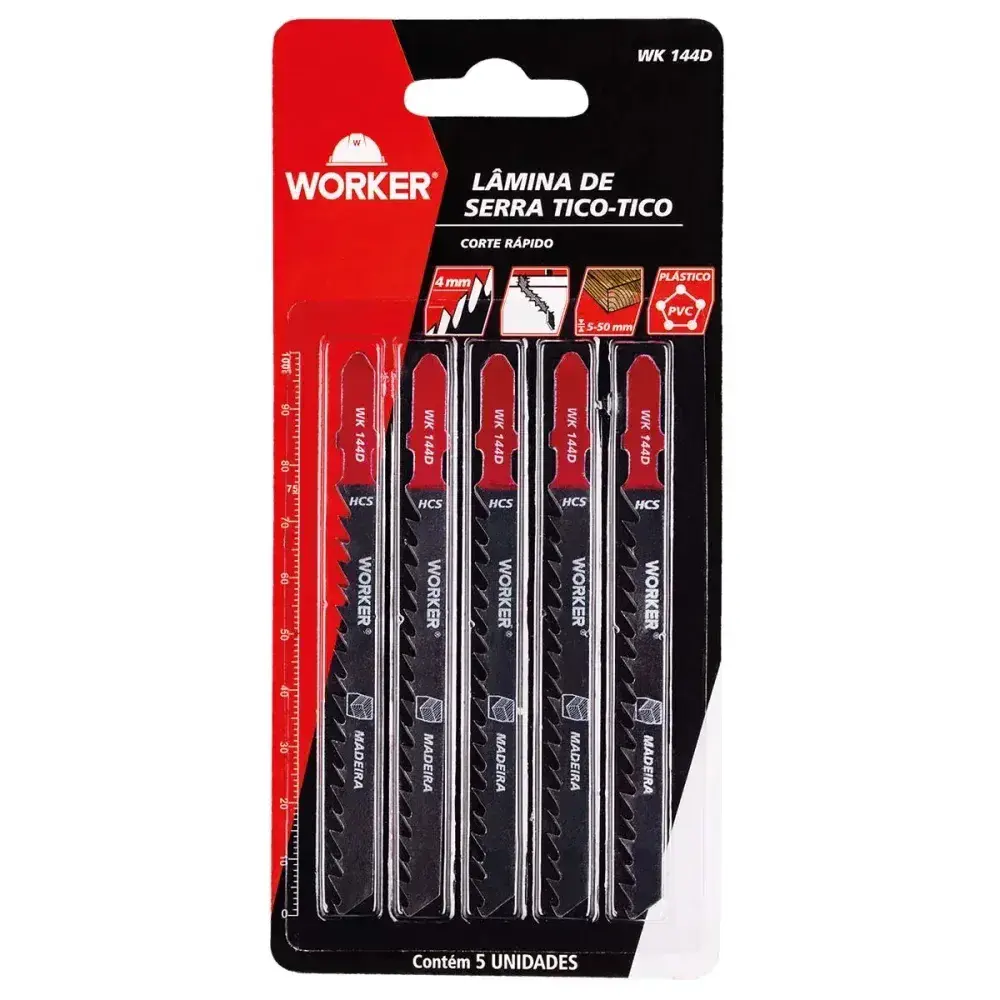 Lâmina para serra tico 6 dentes 100MM 5 peç Worker — fotografia 6