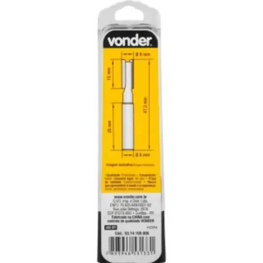 Fresa reta para acabamento 6MM 5314100006 Vonder — fotografia 5
