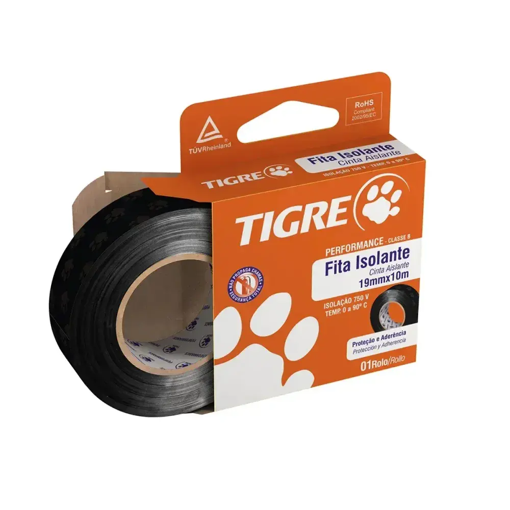 Fita isolante Tigre antichamas 19MMX5M