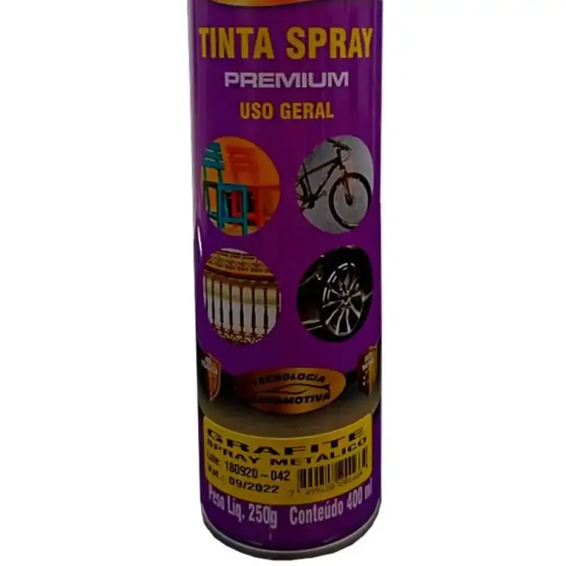 Tinta spray grafite metálico 400 ML 250 GR 23862 maza — fotografia 3