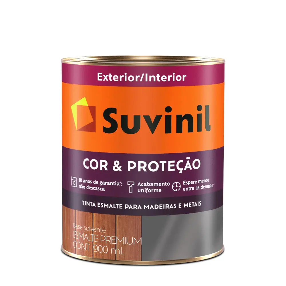 Tinta esmalte cor&proteção brilho transparente 900ML Suvinil