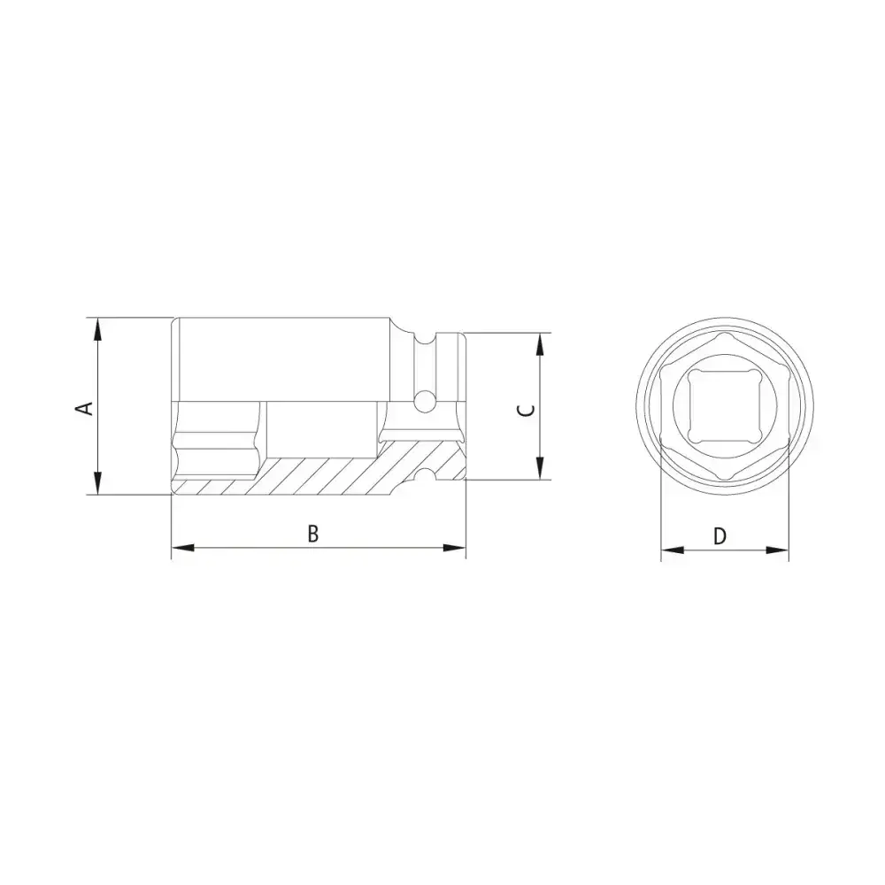 Soquete de impacto sextavado longo em aço cromo molibdênio 27 mm - encaixe 1 Tramontina 44932027 — fotografia 4