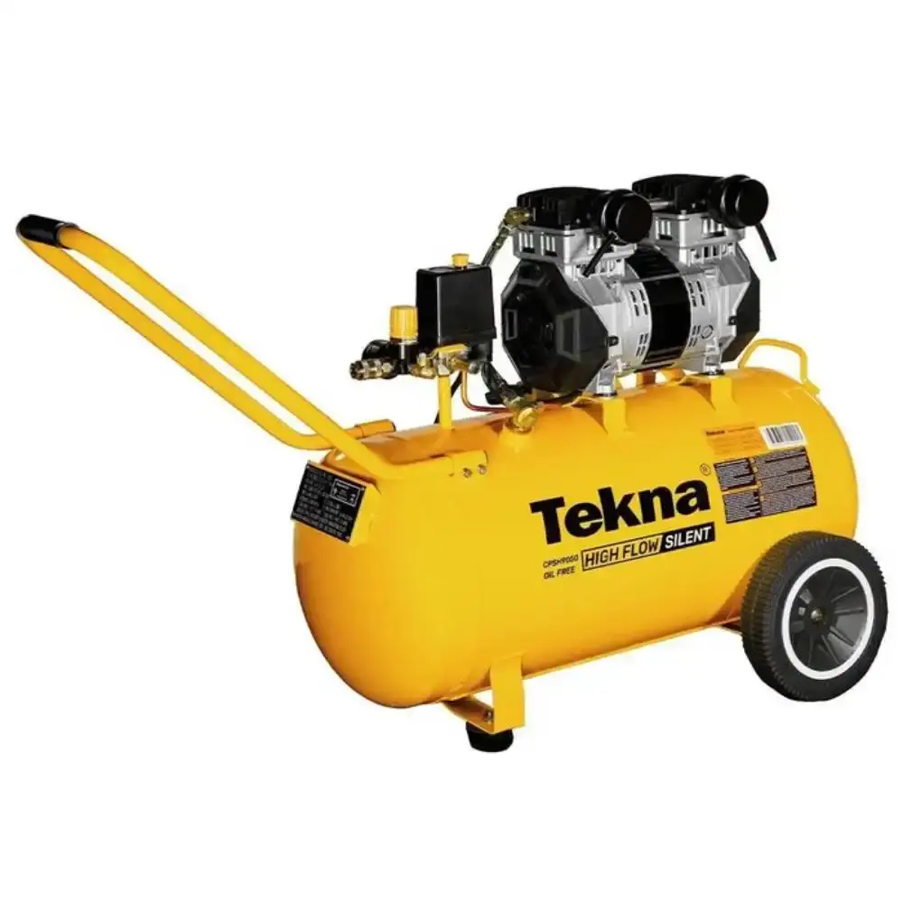 Compressor De Ar 2,5 hp 50 Litros Silencioso 9,1 Pés Isento de Óleo 1012303 110V TEKNA — fotografia 5