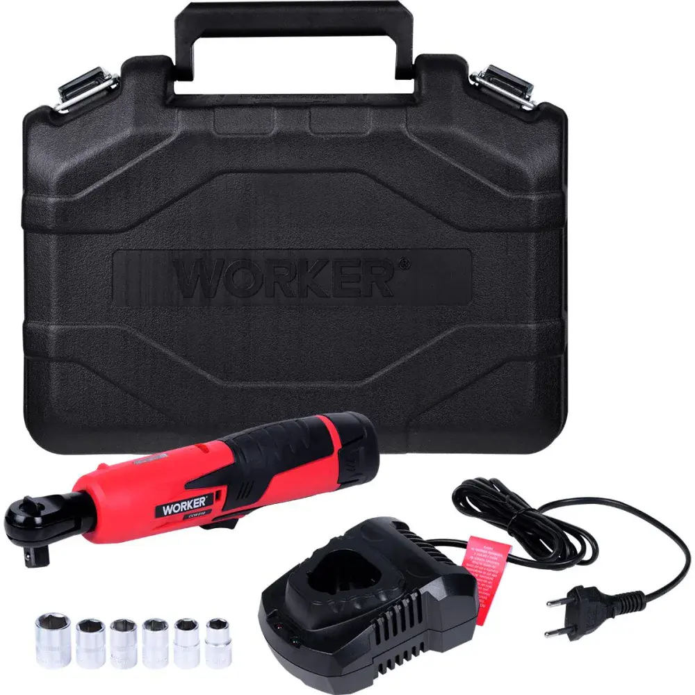 Chave catraca à bateria com acessórios 3/8 10,8V biv Worker