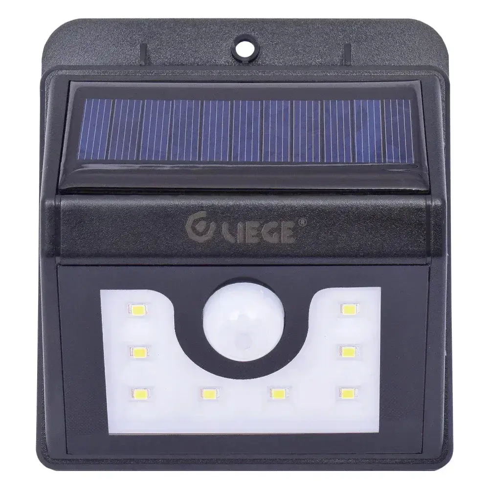 Luminária solar de parede com 8 leds 40LM 1,6W 6500K Liege — fotografia 4