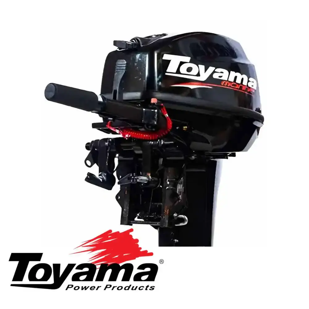 Motor de popa à gasolina 15 HP 2 tempos rabeta curta TM15TS 750-003 Toyama — fotografia 5