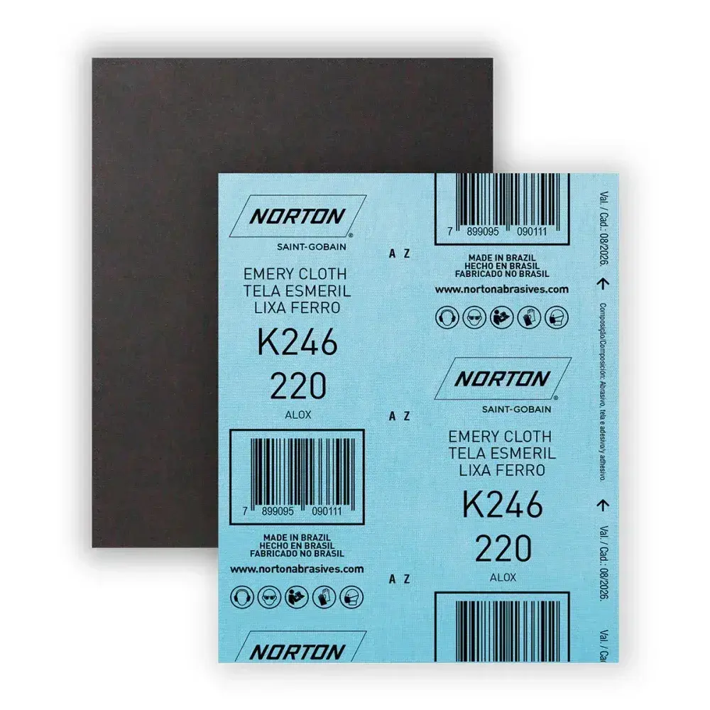 Folha de lixa de ferro K246 G220 225X275MM Norton — fotografia 6