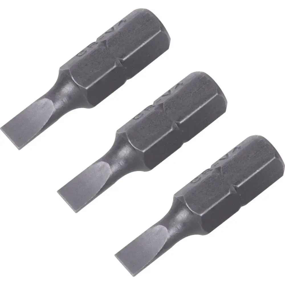 Bits parafusadeira 1/4 ponta fenda 4X25,4MM 5 peç Worker — fotografia 5