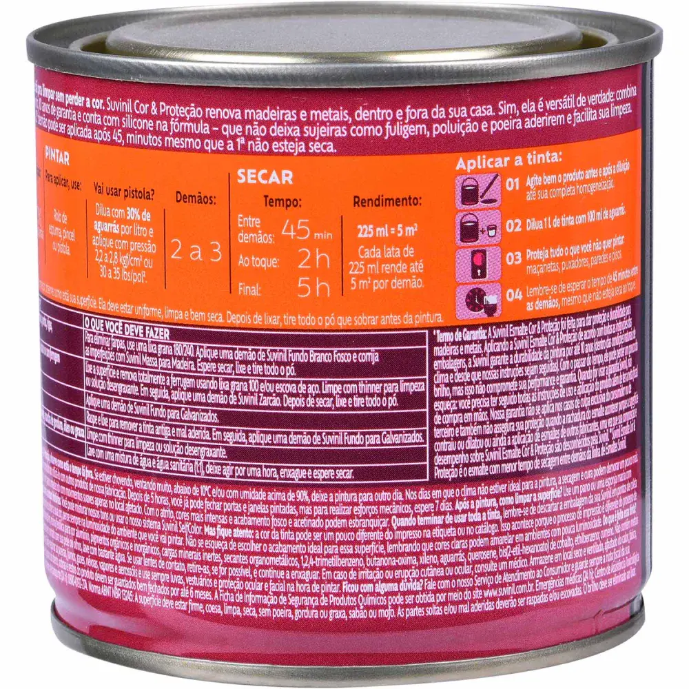 Tinta esmalte corproteção brilhante alumínio 225ML Suvinil — fotografia 2