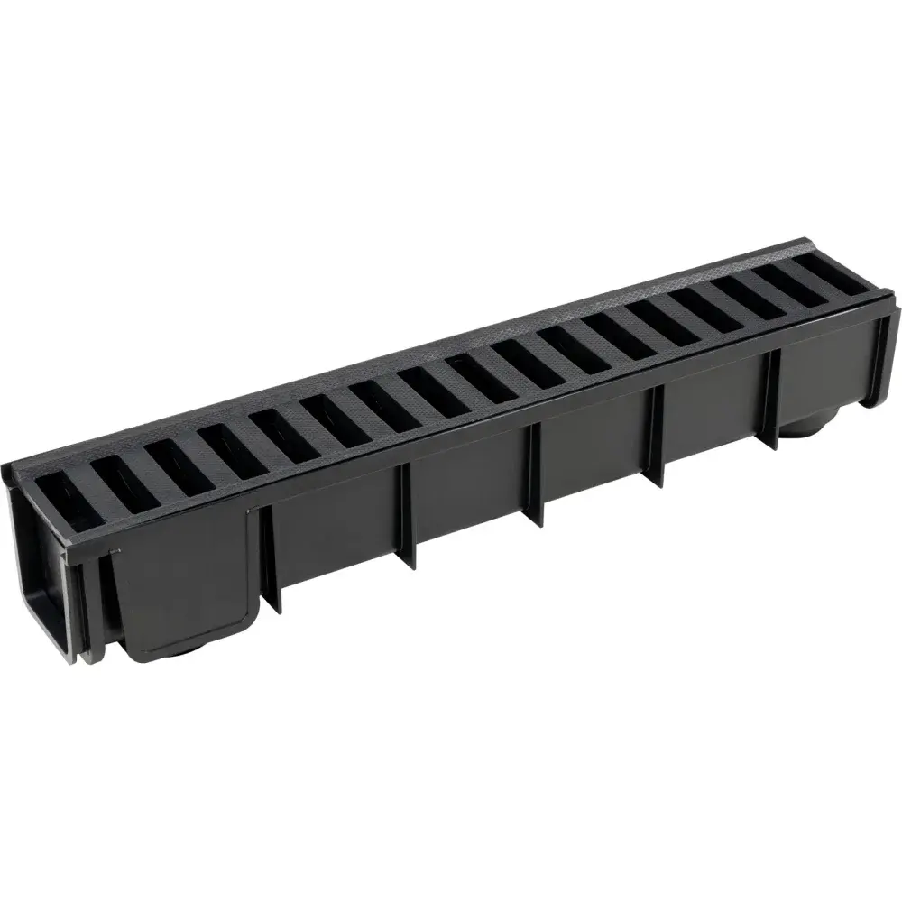 Grelha plástica 09X50 cm porta grelha 2 toneladas preto Liege