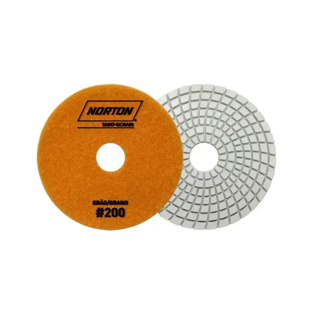 Disco diamantado flexível 100MM grão 200 laranja Norton — fotografia 4