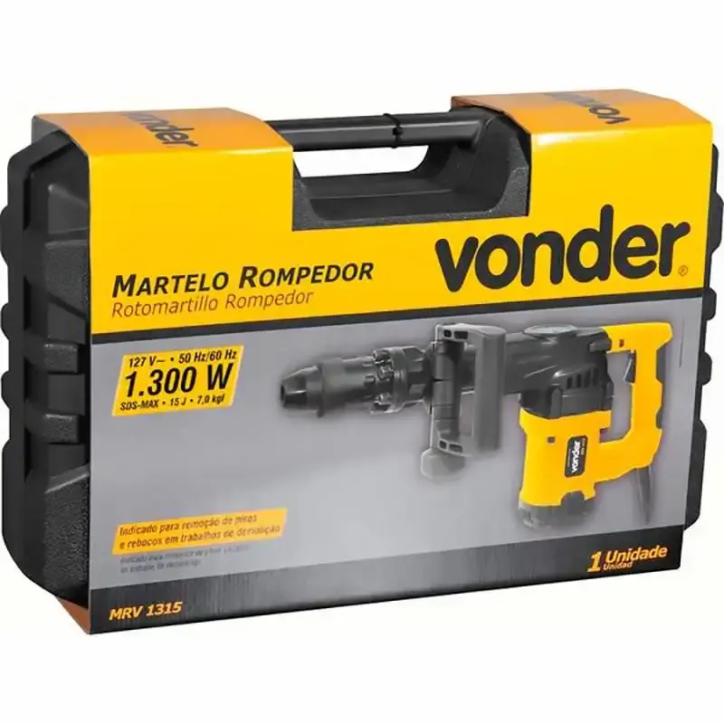 Martelete rompedor SDS MAX 1300W 7,0 KG MRV 1315N Vonder 220 V — fotografia 5