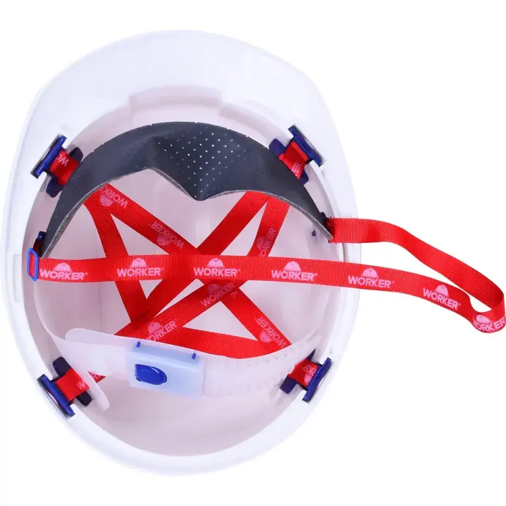 Capacete branco de proteção industrial max Worker — fotografia 9