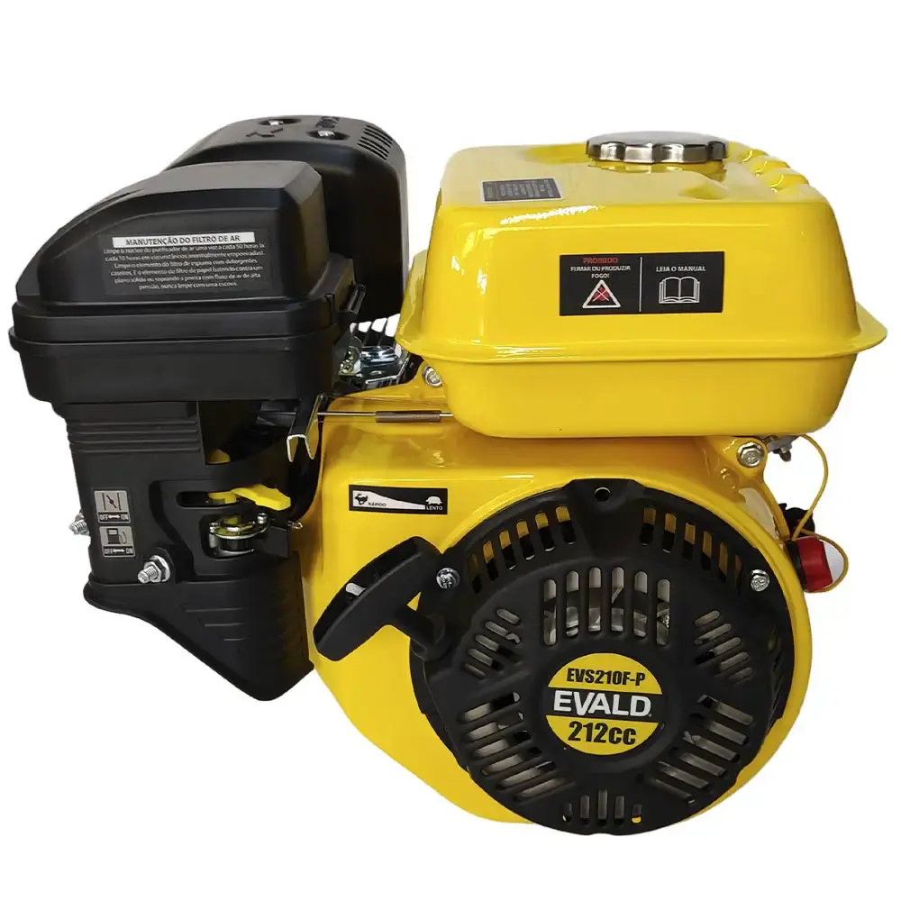 Motor gasolina 7 HP 4 tempos multiuso 212 CC partida manual EVS210F Evald — fotografia 6